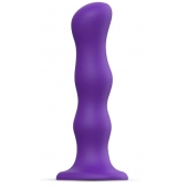 Фиолетовая насадка Strap-On-Me Dildo Geisha Balls size M - Strap-on-me - купить с доставкой в Орле
