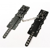 Узорчатые кожаные оковы с регулируемыми ремешками - Crazy Handmade - купить с доставкой в Орле