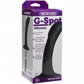 Черная изогнутая насадка Vac-U-Lock G-Spot - 16,5 см. - Doc Johnson - купить с доставкой в Орле