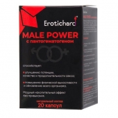 Капсулы для мужчин Erotichard male power с пантогематогеном - 20 капсул (0,370 гр.) - Erotic Hard - купить с доставкой в Орле