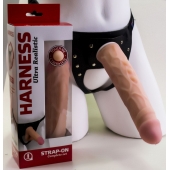Насадка-фаллос в комплекте с трусиками Harness - 21,6 см. - LOVETOY (А-Полимер) - купить с доставкой в Орле