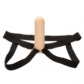 Телесный фаллопротез из силикона Extension with Harness - 15,75 см. - California Exotic Novelties - купить с доставкой в Орле