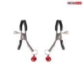 Серебристые зажимы на соски с шариками - Notabu - купить с доставкой в Орле Серебристые зажимы на соски с шариками - Notabu - купить с доставкой в Орле