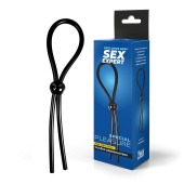 Черное силиконовое лассо с шариком для утяжки - Sex Expert - в Орле купить с доставкой