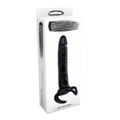 Чёрная насадка-фаллос для двойного проникновения INFLATABLE DILDO SLIM DONG  - 13,5 см. - Toyz4lovers - в Орле купить с доставкой