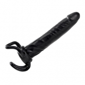 Чёрная насадка-фаллос для двойного проникновения INFLATABLE DILDO SLIM DONG  - 13,5 см. - Toyz4lovers - в Орле купить с доставкой