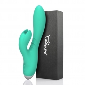 Зеленый вибратор-кролик Jade Rabbit Vibrator - 21,8 см. - Tracy s Dog купить в Орле с доставкой в Orgasmix.ru Зеленый вибратор-кролик Jade Rabbit Vibrator - 21,8 см. - Tracy s Dog