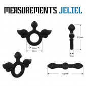 Черное эрекционное кольцо с крыльями Rooster Jeliel Angel - Velv or - в Орле купить с доставкой
