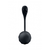 Черное виброяйцо Ribbed Petal с пультом ДУ - Satisfyer в Орле Черное виброяйцо Ribbed Petal с пультом ДУ - Satisfyer