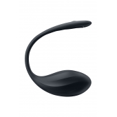 Черное виброяйцо Ribbed Petal с пультом ДУ - Satisfyer в Орле Черное виброяйцо Ribbed Petal с пультом ДУ - Satisfyer