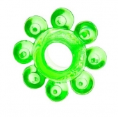 Зеленое эрекционное кольцо-цветок - Toyfa Basic - в Орле купить с доставкой