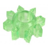 Зеленое эрекционное кольцо-звезда - Toyfa Basic - в Орле купить с доставкой