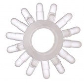 Прозрачное гелевое эрекционное кольцо с шипиками - Toyfa Basic - в Орле купить с доставкой