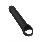 Черная насадка-удлинитель с вибрацией Vibrating Extender With Remote - Dream Toys - в Орле купить с доставкой