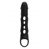 Черная насадка-удлинитель Vibrating Extender With Remote с вибрацией - Dream Toys - в Орле купить с доставкой