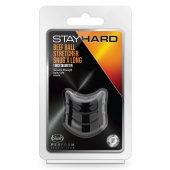 Черное эрекционное кольцо на мошонку Beef Ball Stretcher Snug X Long - Blush Novelties - в Орле купить с доставкой