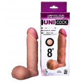 Фаллическая насадка для страпона UNICOCK 8  - 20 см. - LOVETOY (А-Полимер) - купить с доставкой в Орле