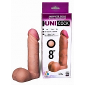 Фаллическая насадка для страпона UNICOCK 8  - 20 см. - LOVETOY (А-Полимер) - купить с доставкой в Орле