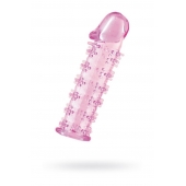 Розовая насадка на пенис с шипами - 12,5 см. - A-toys - в Орле купить с доставкой