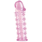 Розовая насадка на пенис с шипами - 12,5 см. - A-toys - в Орле купить с доставкой