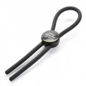 Тёмно-серое эрекционное кольцо с зажимом Again and Again Adjustable Cock Ring - Fifty Shades of Grey - в Орле купить с доставкой