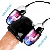 Черная стимулирующая насадка для головки полового члена Multi Speed Vibrating Penis Head Teaser - XR Brands - в Орле купить с доставкой