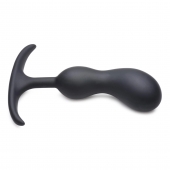 Черный массажер простаты с утяжелителями Premium Silicone Weighted Prostate Plug Medium - 16,3 см. - XR Brands - в Орле купить с доставкой