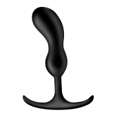 Черный массажер простаты с утяжелителями Premium Silicone Weighted Prostate Plug Medium - 16,3 см. - XR Brands - в Орле купить с доставкой