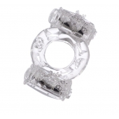 Прозрачное виброкольцо с двумя вибропульками - Toyfa Basic - в Орле купить с доставкой