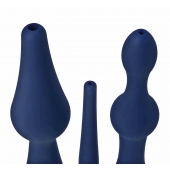 Набор из 3 универсальных насадок для анального душа Universal 3 Piece Silicone Enema Attachment Set - XR Brands - купить с доставкой в Орле