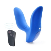 Синий вибромассажер простаты 3,5’’ Remote Control Curve P-spot Massager - 12 см. - Erokay - в Орле купить с доставкой
