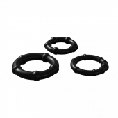 Набор из 3 черных эрекционных колец Babooom Ring Set - Adrien Lastic - в Орле купить с доставкой