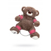 Бондажный набор: бурый мишка с розовыми оковами и наручниками - Pecado - купить с доставкой в Орле