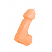 Оранжевая свеча в форме пениса - 47 гр. - Pecado - купить с доставкой в Орле