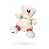 Бондажный набор: белый мишка с розовыми оковами и наручниками - Pecado - купить с доставкой в Орле