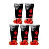 Набор из 5 съедобных лубрикантов JUJU со вкусом клубники - JuJu - купить с доставкой в Орле Набор из 5 съедобных лубрикантов JUJU со вкусом клубники - JuJu - купить с доставкой в Орле