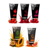 Набор из 5 съедобных лубрикантов JUJU (клубника, малина, тропические фрукты, вишня, грейпфрут) - JuJu - купить с доставкой в Орле Набор из 5 съедобных лубрикантов JUJU (клубника, малина, тропические фрукты, вишня, грейпфрут) - JuJu - купить с доставкой в Орле