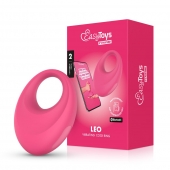 Розовое интерактивное эрекционное виброкольцо Leo - Easy toys - в Орле купить с доставкой