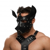 Черная кожаная маска «Собака» - Crazy Handmade - купить с доставкой в Орле
