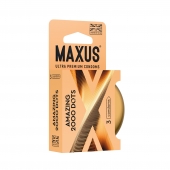 Точечные презервативы MAXUS 2000 Amazing Dots с железным кейсом - 3 шт. - Maxus - купить с доставкой в Орле