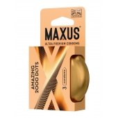 Точечные презервативы MAXUS 2000 Amazing Dots с железным кейсом - 3 шт. - Maxus - купить с доставкой в Орле