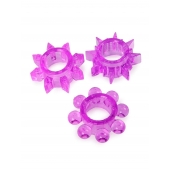 Набор из 3 лиловых эрекционных колец различной формы - Erowoman-Eroman - в Орле купить с доставкой