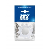 Прозрачное эрекционное кольцо со стимулирующими шариками - Sex Expert - в Орле купить с доставкой