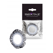 Эластичное эрекционное колечко с черными «ресничками» - Sextaz - в Орле купить с доставкой