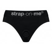 Черные трусики для насадок Heroine Lingerie Harness - size XL - Strap-on-me - купить с доставкой в Орле