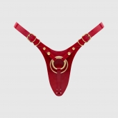 Красный пояс для фиксации насадок Strap-On-Me Leatherette Harness Fabulous - Strap-on-me - купить с доставкой в Орле