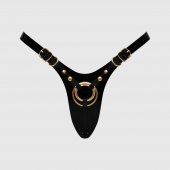 Черный пояс для фиксации насадок Strap-On-Me Leatherette Harness Fabulous - Strap-on-me - купить с доставкой в Орле