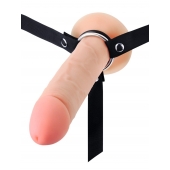 Мужской полый страпон на регулируемых ремешках - 22 см. - Sex Expert - купить с доставкой в Орле