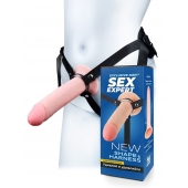 Мужской полый страпон на регулируемых ремешках - 22 см. - Sex Expert - купить с доставкой в Орле