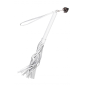 Белая кожаная плеть - 50 см. - Pecado - купить с доставкой в Орле